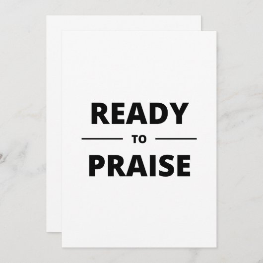 BEREIT ZUR PRAISE EINLADUNG (Vorne/Hinten)