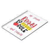 Bereit zur Regelung von Regler und Apfel Notizblock (Linke Seite)