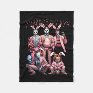 Bereite dich auf groovy Farbstoff Funny Bunny Oste Fleecedecke