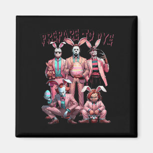 Bereite dich auf groovy Farbstoff Funny Bunny Oste Magnet