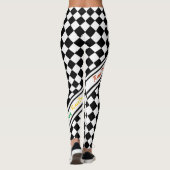 Bereiten Sie den 4 Schwarz-weißen Leggings (Rückseite)