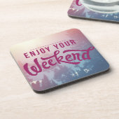 Bereiten Sie für das Wochenende vor Getränkeuntersetzer (Linke Seite)