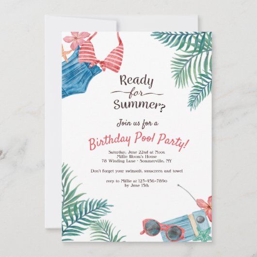 Bereiten Sie für Sommer vor? Einladung (Vorderseite)