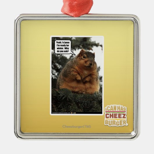 Bereiten Sie für Winter vor Silbernes Ornament (Vorne)