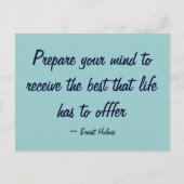 Bereiten Sie Ihren Geist vor - Postkarte (Vorderseite)