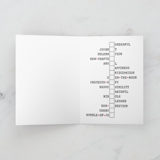 Bereiten Sie sich auf das Rätsel der Kinderkrankhe Karte (Innenseite)