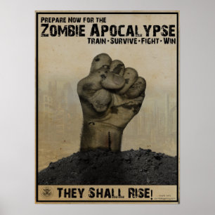 Bereiten Sie sich für das Zombie-Apokalypseplakat Poster