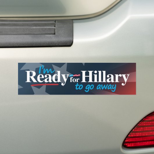 Bereiten Sie vor, damit Hillary weg - Weiß - .png Autoaufkleber (Auf Auto)
