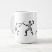 Bereiten Sie vor, fechten Sie! Vintage Kaffeetasse (Vorderseite Links)