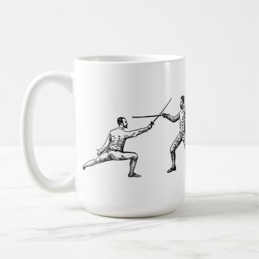 Bereiten Sie vor, fechten Sie! Vintage Kaffeetasse (Links)