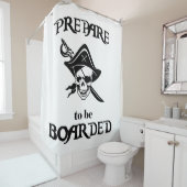 Bereiten Sie vor sich, verschalter schwarzer Duschvorhang (Beispiel)