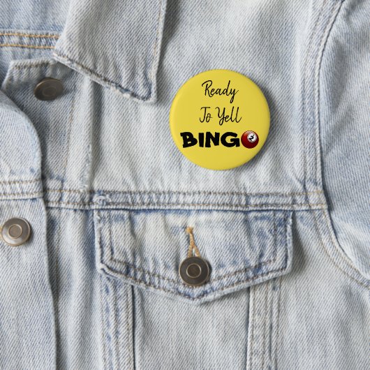 Bereiten Sie vor, um BINGO lustigen Knopf zu Button (Beispiel)