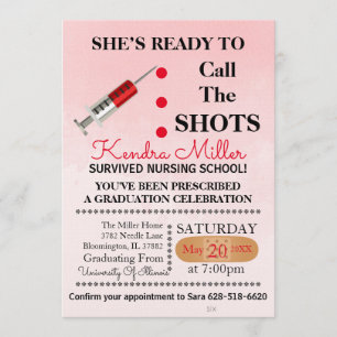 Bereiten Sie vor, um die Schüsse zu nennen, die Einladung