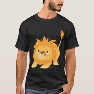 Bereiten Sie vor, um zu entspringen Cartoon-Löwe- T-Shirt