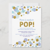Bereiten Sie zur Pop-Jungen-Baby-Dusche vor, die Einladung (Vorderseite)