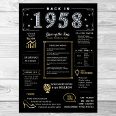 Bereits 1958 druckbares Poster, 1958 Geburtsurkund Poster