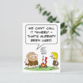 bereits benutzter Caveman Postkarte (Stehend Vorderseite)