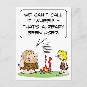 bereits benutzter Caveman Postkarte