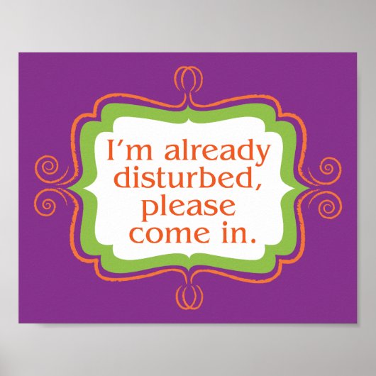 Bereits gestört, bitte melden Sie sich an Poster (Vorne)