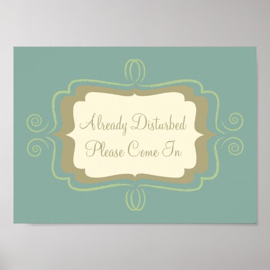 Bereits gestört, bitte melden Sie sich an Poster (Vorne)