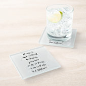 Bereitschaft, Untersetzer aus Glas zu lernen (Schrägansicht)