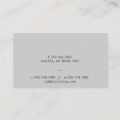 Bereitschafts Visitenkarte (Rückseite)