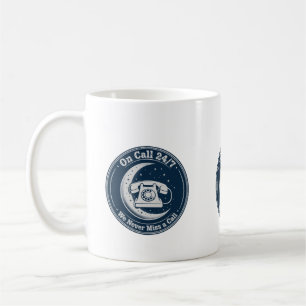 Bereitschaftsdienst 24/7 — Lustiger Beerdigungsbec Kaffeetasse