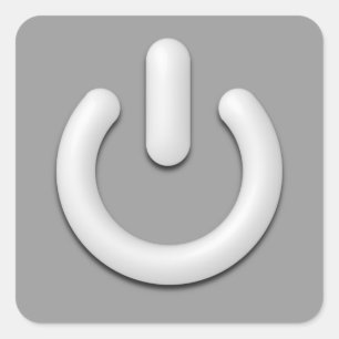 Bereitschaftssymbol Quadratischer Aufkleber