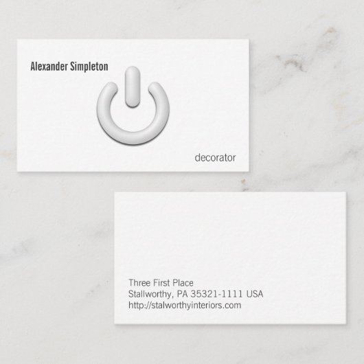 Bereitschaftssymbol Visitenkarte (Vorne/Hinten)