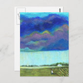 Bereitstellung Abstrakter Folk Art Landschaftsmale Postkarte (Vorne/Hinten)