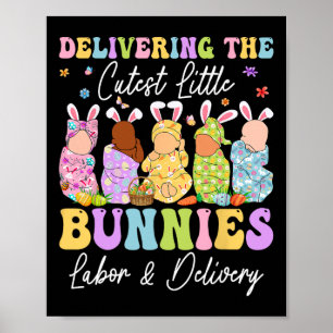 Bereitstellung der Niedlichen kleinen Bunnies Land Poster