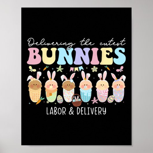 Bereitstellung der Niedlichsten Bunnies Osterarbei Poster (Vorne)