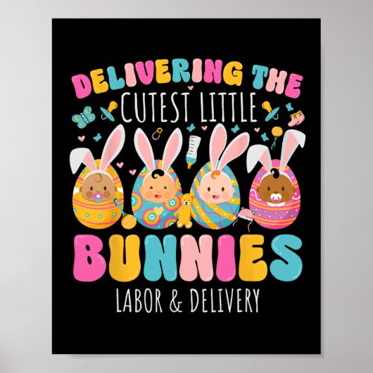 Bereitstellung der Niedlichsten Bunnies Osterarbei Poster (Vorne)