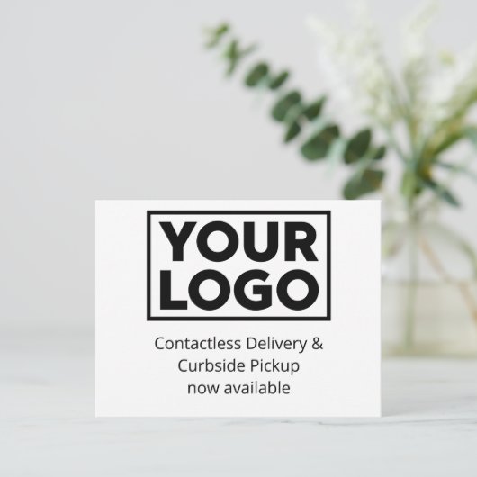 Bereitstellung individueller Firmenlogos und Curbs Ankündigungspostkarte (Stehend Vorderseite)