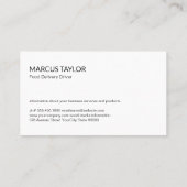 Bereitstellung von Nahrungsmitteln | LKW | Frische Visitenkarte (Rückseite)