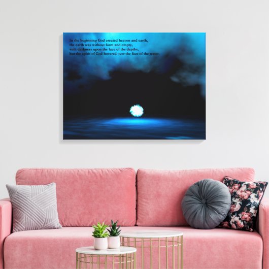 Bereshit - Am Anfang Leinwanddruck (Insitu (Wohnzimmer))