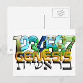 Bereshit Postkarte (Vorne/Hinten)