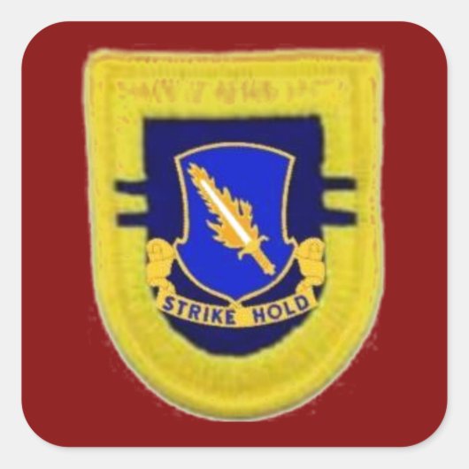 Beret Flash/DUI 2/504 Infantry-Stickers Quadratischer Aufkleber (Vorderseite)