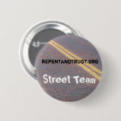 Bereuen Sie und vertrauen Sie - Straßen-Team-Knopf Button (Vorne & Hinten)