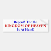 Bereut! Für das Königreich des Himmels ist zur Autoaufkleber (Vorne)