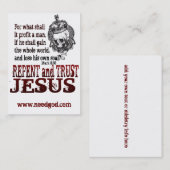 Bereute Evangelium-Fläche Visitenkarte (Vorne/Hinten)