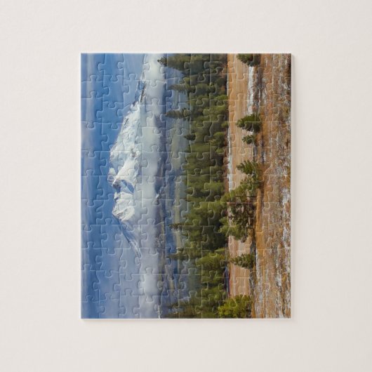 BERG 310D SHASTA ÜBER einem FELD Des SCHNEES Puzzle (Vertikal)