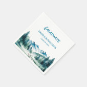 Berg-Abenteuer-Abschlussfeier-Dekoration Serviette (Ecke)
