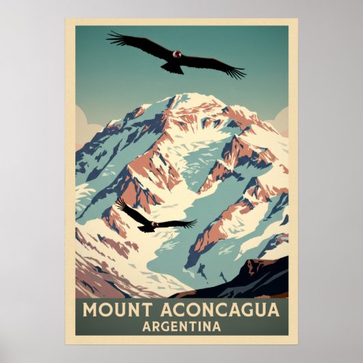 Berg Aconcagua Argentinien V04 Poster (Vorne)