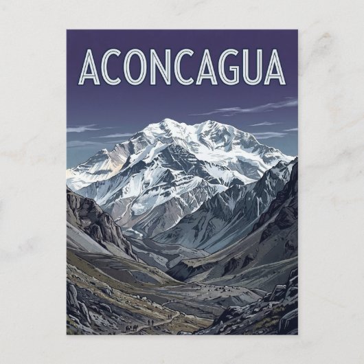Berg Aconcagua Postkarte (Vorderseite)