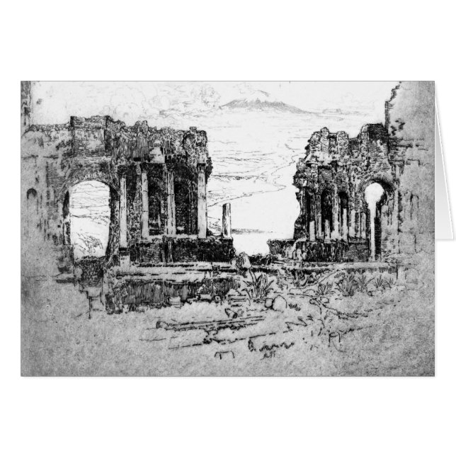 Berg Aetna aus Taormina 1913 (Vorderseite (Horizontal))