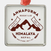 Berg Annapurna Nepal Silbernes Ornament (Vorne)