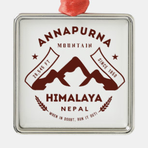 Berg Annapurna Nepal Silbernes Ornament