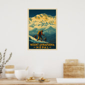 Berg Annapurna Nepal V01 Poster (Küche)