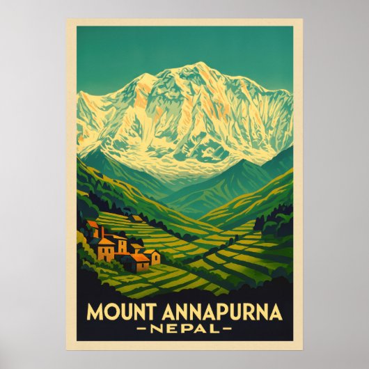 Berg Annapurna Nepal V02 Poster (Vorne)